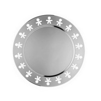photo Alessi-Girotondo Round tray with perforated edge in polished 18/10 stainless steel 2